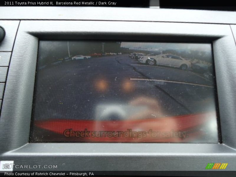 Barcelona Red Metallic / Dark Gray 2011 Toyota Prius Hybrid III