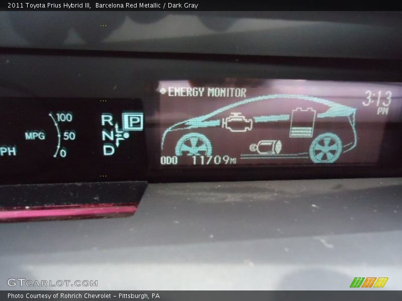 Barcelona Red Metallic / Dark Gray 2011 Toyota Prius Hybrid III