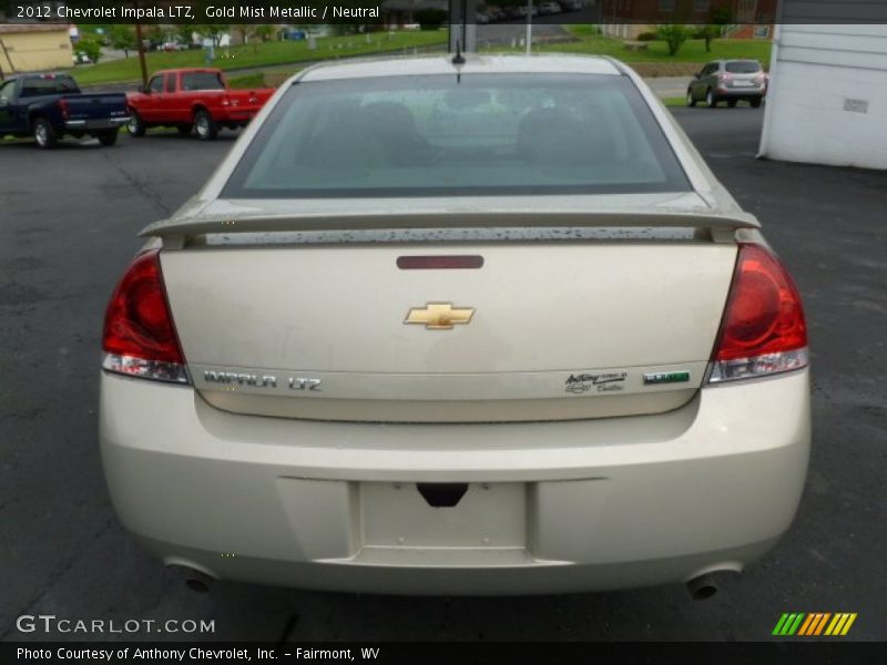 Gold Mist Metallic / Neutral 2012 Chevrolet Impala LTZ