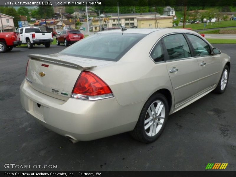 Gold Mist Metallic / Neutral 2012 Chevrolet Impala LTZ