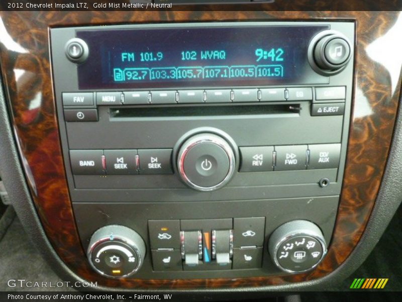 Gold Mist Metallic / Neutral 2012 Chevrolet Impala LTZ