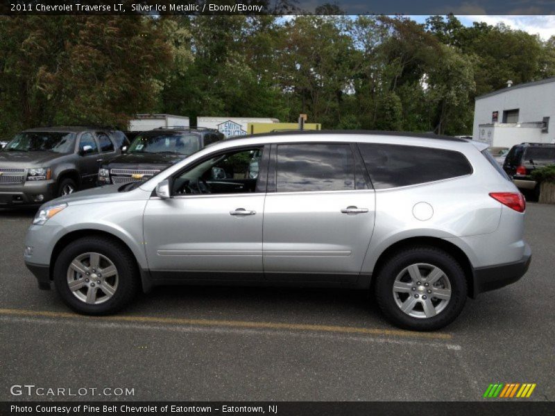 Silver Ice Metallic / Ebony/Ebony 2011 Chevrolet Traverse LT
