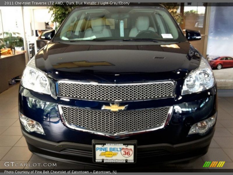 Dark Blue Metallic / Light Gray/Ebony 2011 Chevrolet Traverse LTZ AWD