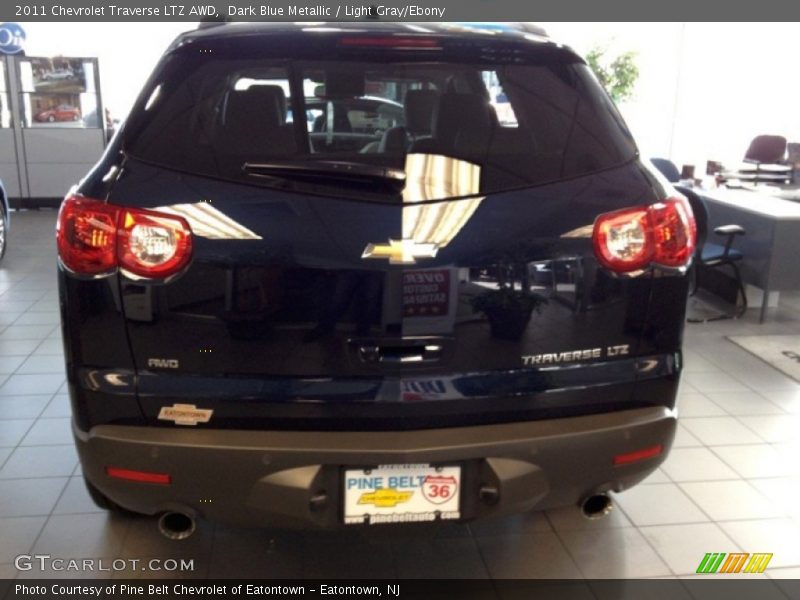 Dark Blue Metallic / Light Gray/Ebony 2011 Chevrolet Traverse LTZ AWD