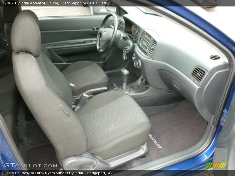 Dark Sapphire Blue / Black 2007 Hyundai Accent SE Coupe