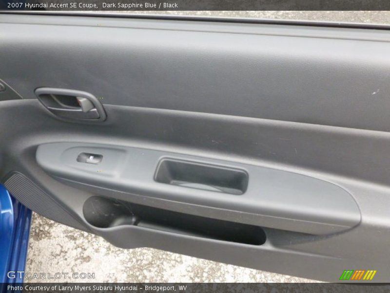 Dark Sapphire Blue / Black 2007 Hyundai Accent SE Coupe