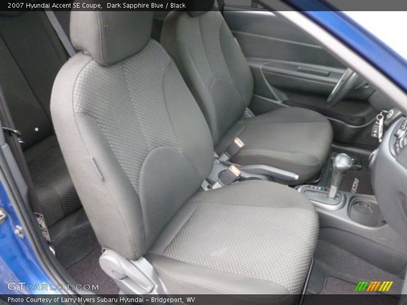 Dark Sapphire Blue / Black 2007 Hyundai Accent SE Coupe
