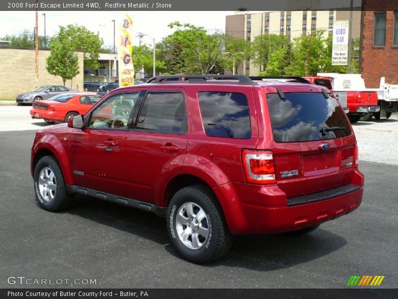 Redfire Metallic / Stone 2008 Ford Escape Limited 4WD