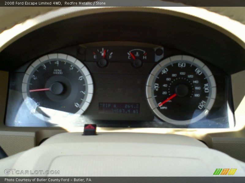 Redfire Metallic / Stone 2008 Ford Escape Limited 4WD