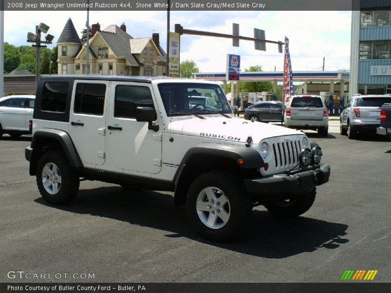Stone White / Dark Slate Gray/Med Slate Gray 2008 Jeep Wrangler Unlimited Rubicon 4x4