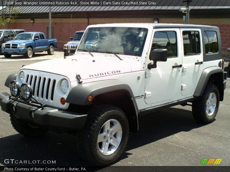 Stone White / Dark Slate Gray/Med Slate Gray 2008 Jeep Wrangler Unlimited Rubicon 4x4