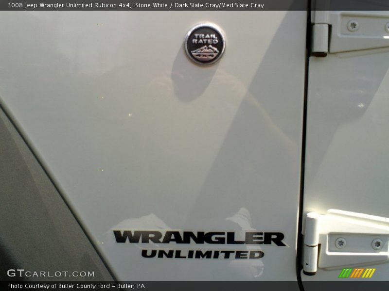 Stone White / Dark Slate Gray/Med Slate Gray 2008 Jeep Wrangler Unlimited Rubicon 4x4