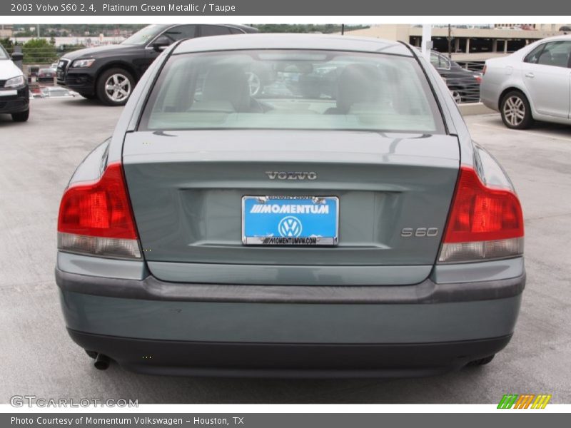 Platinum Green Metallic / Taupe 2003 Volvo S60 2.4