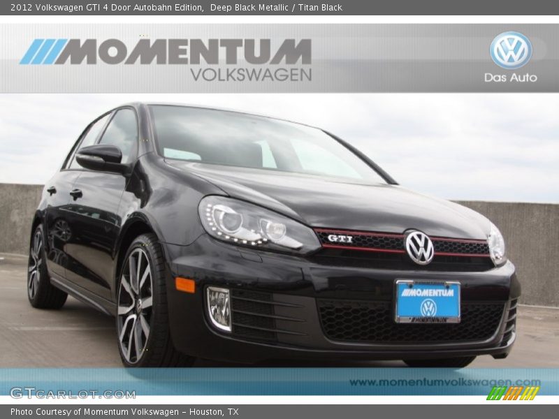 Deep Black Metallic / Titan Black 2012 Volkswagen GTI 4 Door Autobahn Edition