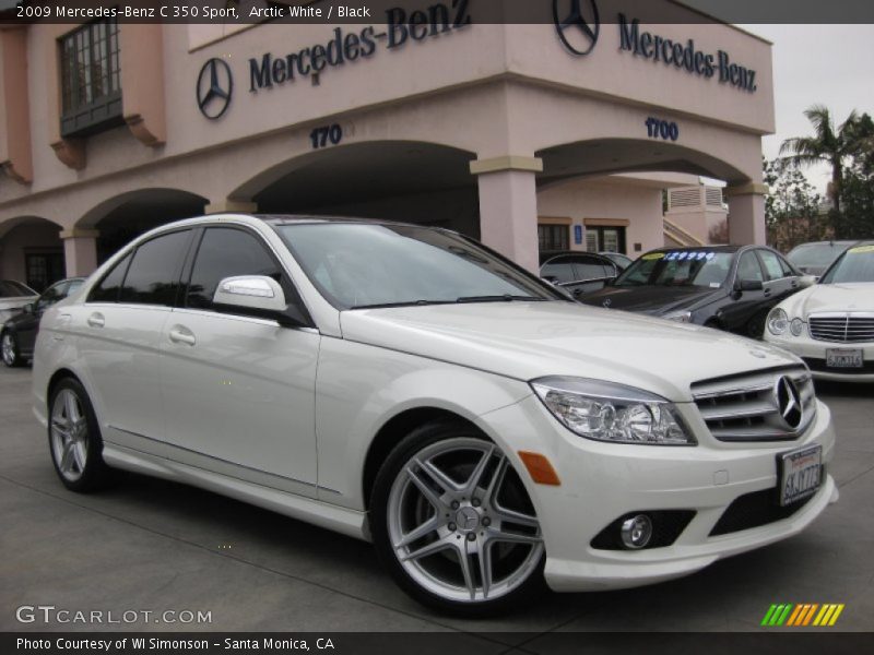 Arctic White / Black 2009 Mercedes-Benz C 350 Sport