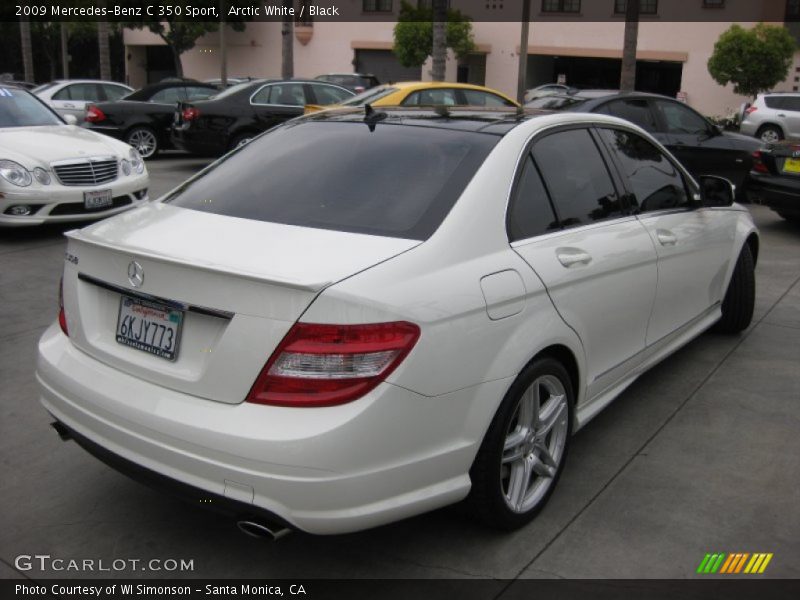 Arctic White / Black 2009 Mercedes-Benz C 350 Sport