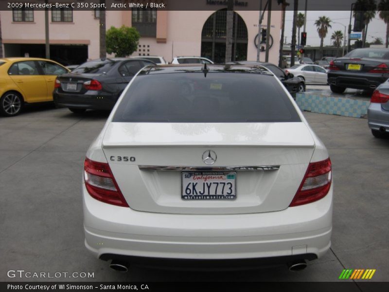Arctic White / Black 2009 Mercedes-Benz C 350 Sport