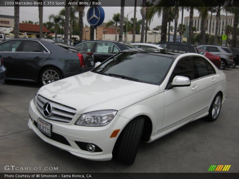 Arctic White / Black 2009 Mercedes-Benz C 350 Sport