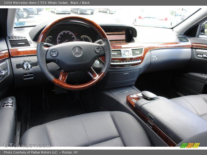 Black / Black 2009 Mercedes-Benz S 550 4Matic Sedan