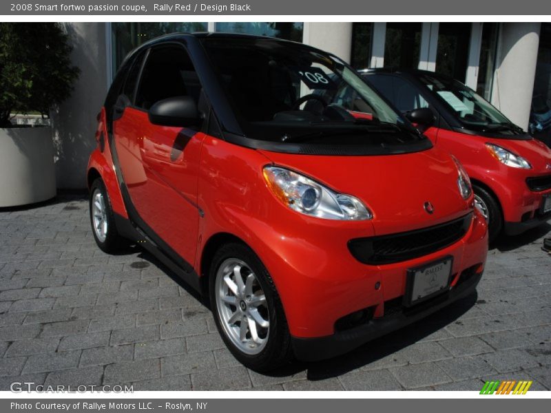 Rally Red / Design Black 2008 Smart fortwo passion coupe