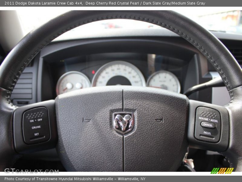 Deep Cherry Red Crystal Pearl / Dark Slate Gray/Medium Slate Gray 2011 Dodge Dakota Laramie Crew Cab 4x4