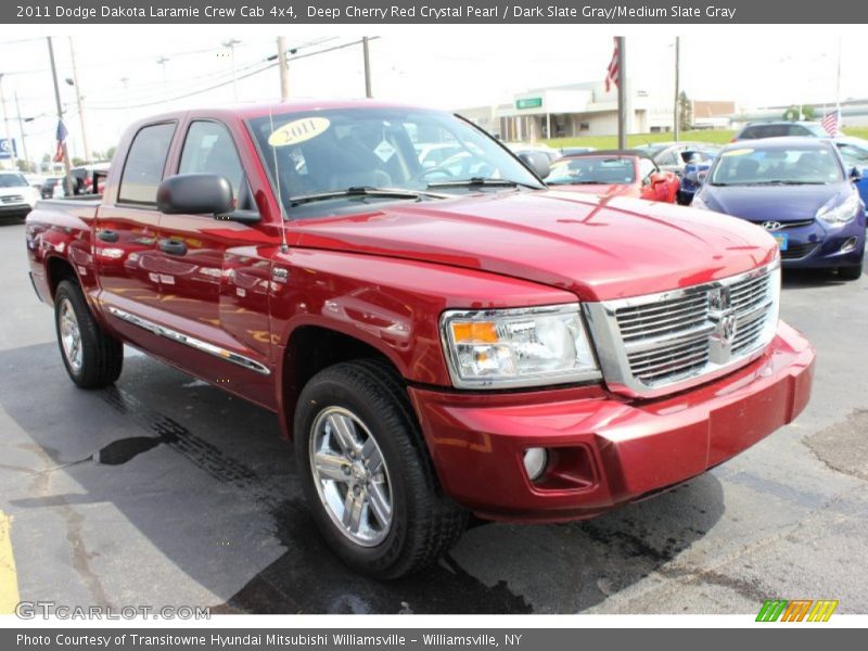 Deep Cherry Red Crystal Pearl / Dark Slate Gray/Medium Slate Gray 2011 Dodge Dakota Laramie Crew Cab 4x4