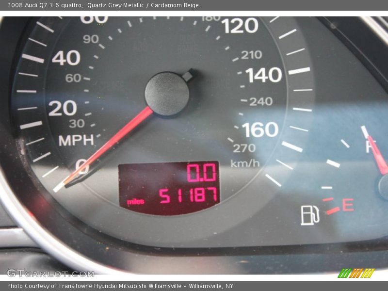 Quartz Grey Metallic / Cardamom Beige 2008 Audi Q7 3.6 quattro