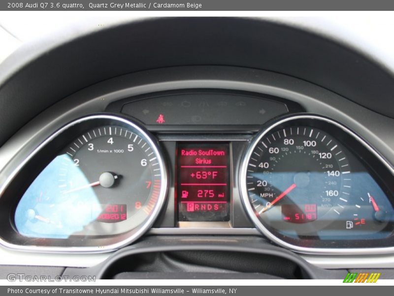 Quartz Grey Metallic / Cardamom Beige 2008 Audi Q7 3.6 quattro