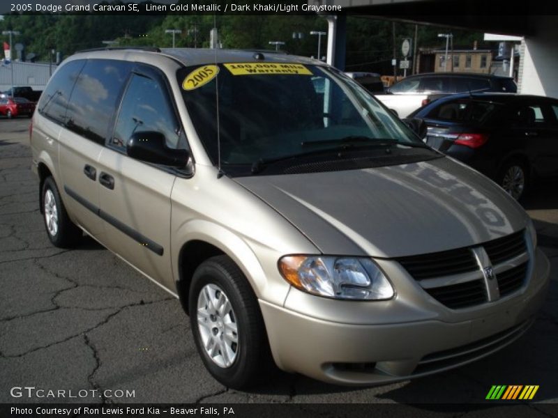Linen Gold Metallic / Dark Khaki/Light Graystone 2005 Dodge Grand Caravan SE