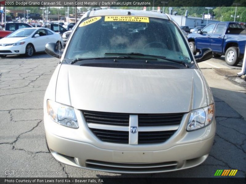 Linen Gold Metallic / Dark Khaki/Light Graystone 2005 Dodge Grand Caravan SE