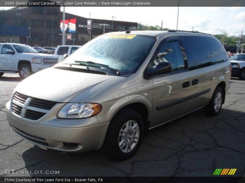 Linen Gold Metallic / Dark Khaki/Light Graystone 2005 Dodge Grand Caravan SE