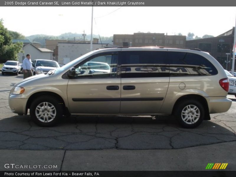 Linen Gold Metallic / Dark Khaki/Light Graystone 2005 Dodge Grand Caravan SE