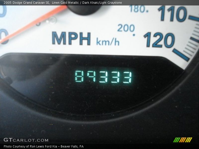Linen Gold Metallic / Dark Khaki/Light Graystone 2005 Dodge Grand Caravan SE