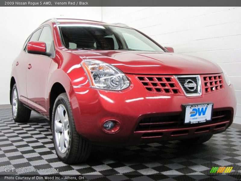Venom Red / Black 2009 Nissan Rogue S AWD