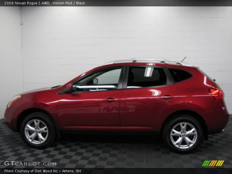 Venom Red / Black 2009 Nissan Rogue S AWD