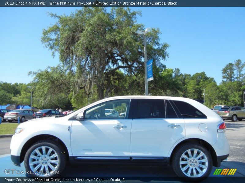 White Platinum Tri-Coat / Limited Edition Bronze Metallic/Charcoal Black 2013 Lincoln MKX FWD