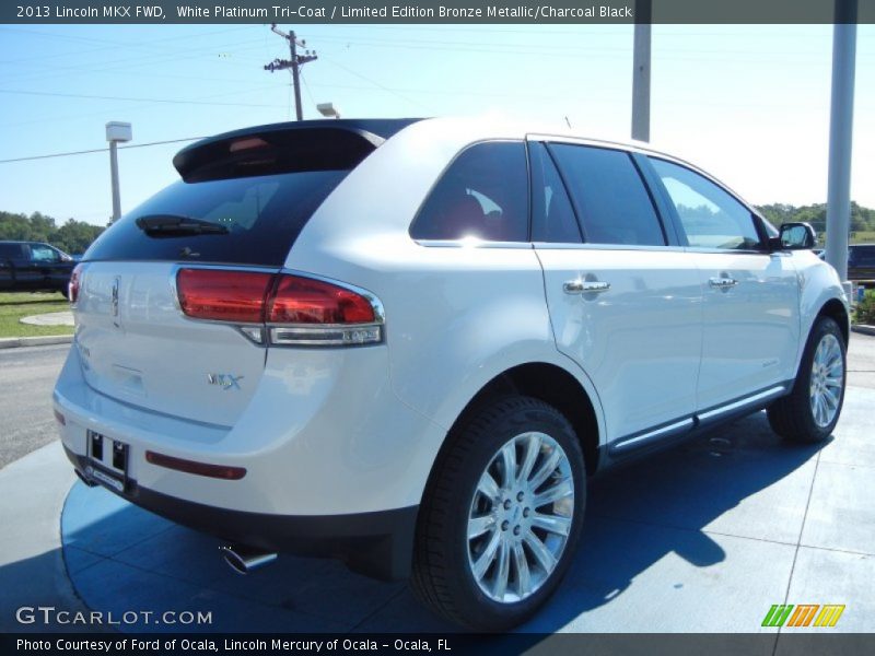 White Platinum Tri-Coat / Limited Edition Bronze Metallic/Charcoal Black 2013 Lincoln MKX FWD