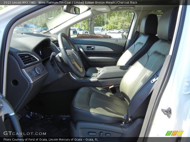 White Platinum Tri-Coat / Limited Edition Bronze Metallic/Charcoal Black 2013 Lincoln MKX FWD
