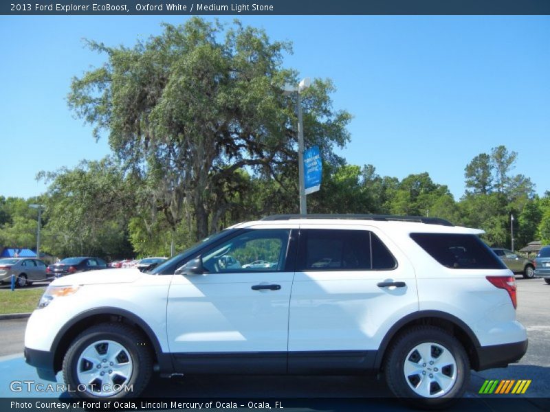 Oxford White / Medium Light Stone 2013 Ford Explorer EcoBoost