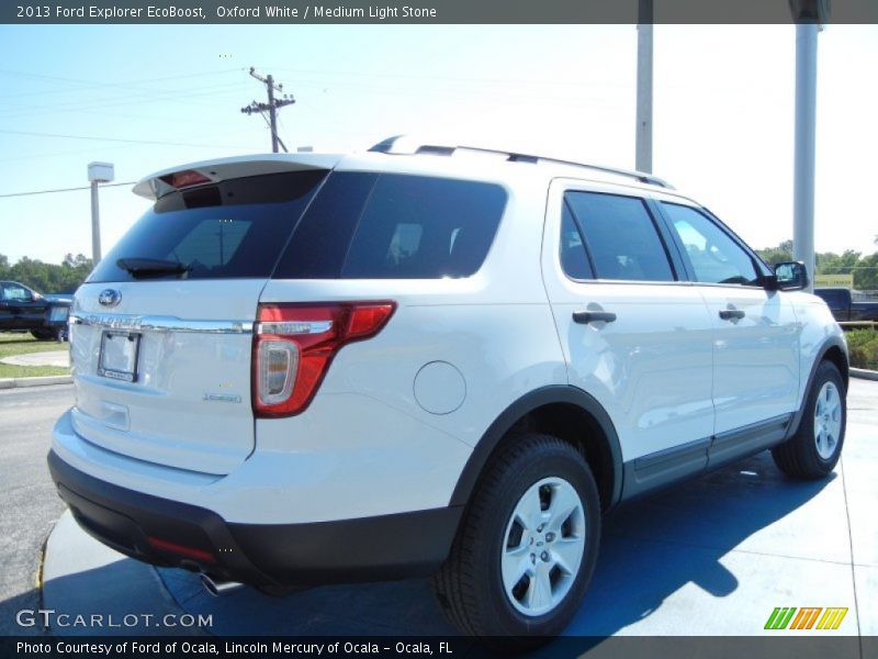 Oxford White / Medium Light Stone 2013 Ford Explorer EcoBoost