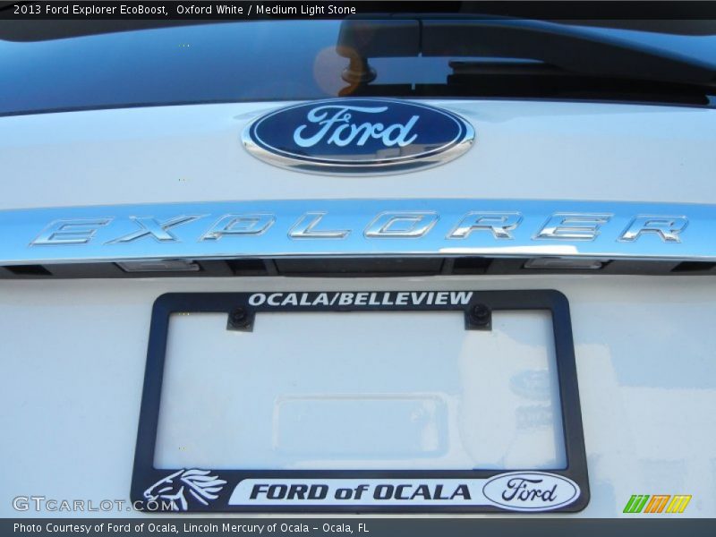 Oxford White / Medium Light Stone 2013 Ford Explorer EcoBoost