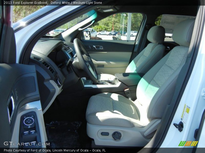 Oxford White / Medium Light Stone 2013 Ford Explorer EcoBoost