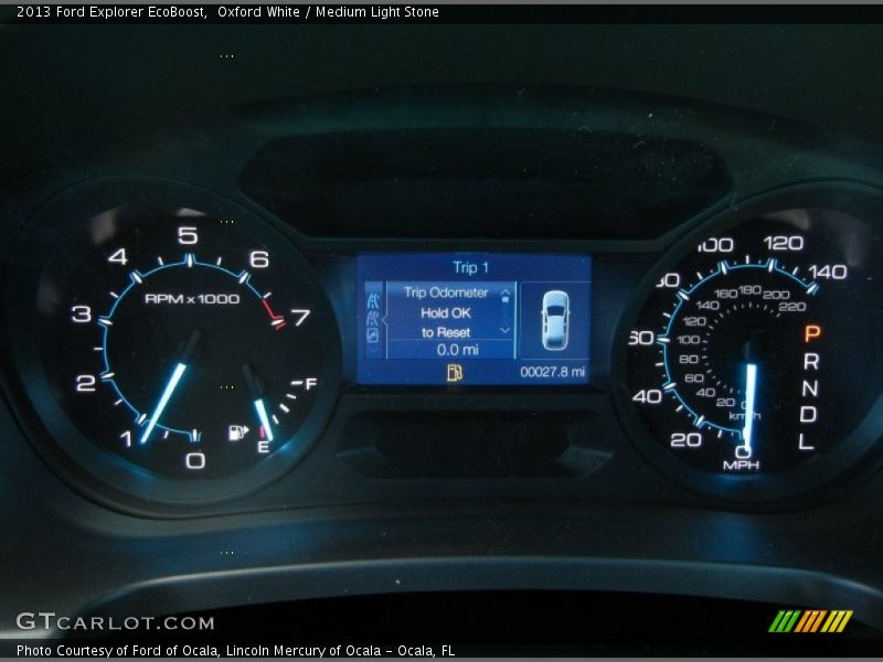 Oxford White / Medium Light Stone 2013 Ford Explorer EcoBoost