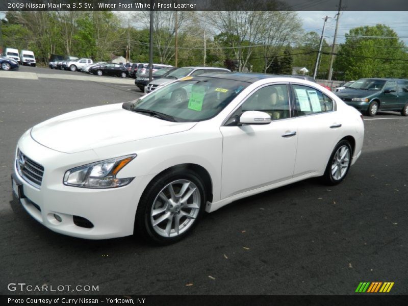 Winter Frost White / Frost Leather 2009 Nissan Maxima 3.5 SV