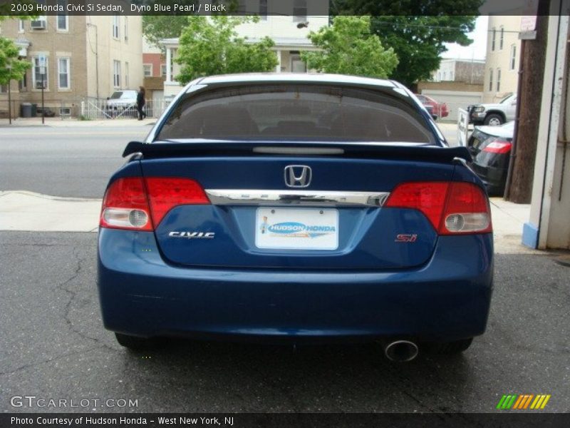 Dyno Blue Pearl / Black 2009 Honda Civic Si Sedan