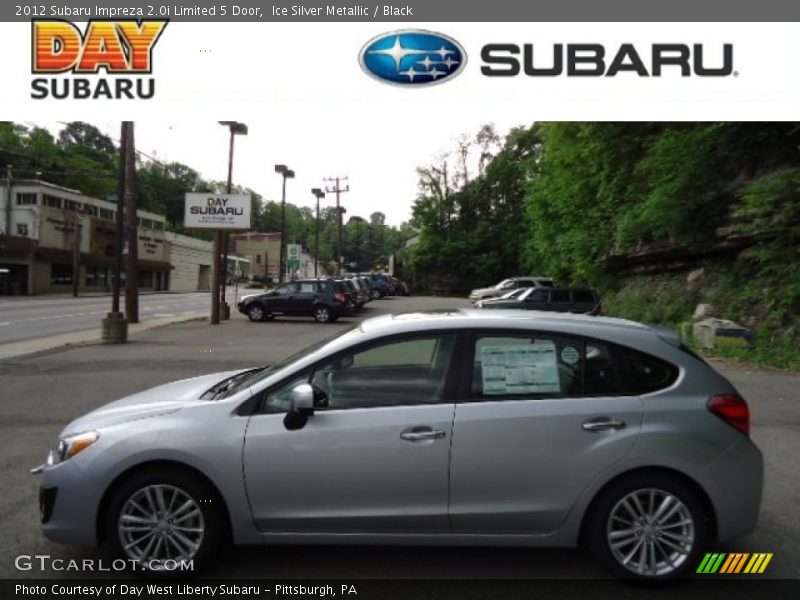 Ice Silver Metallic / Black 2012 Subaru Impreza 2.0i Limited 5 Door