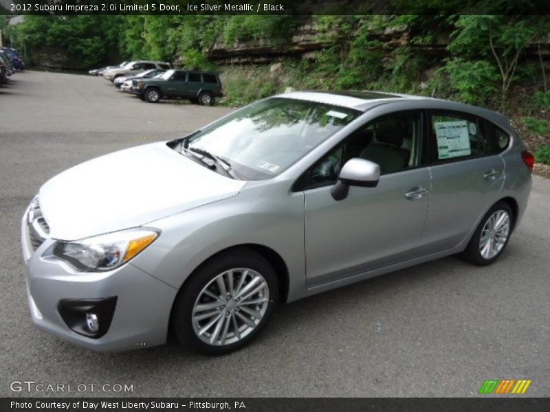 Ice Silver Metallic / Black 2012 Subaru Impreza 2.0i Limited 5 Door