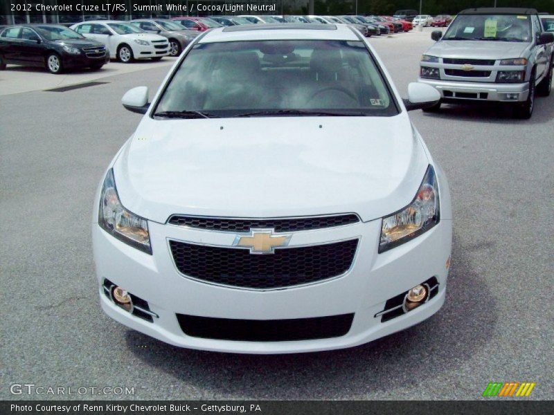 Summit White / Cocoa/Light Neutral 2012 Chevrolet Cruze LT/RS