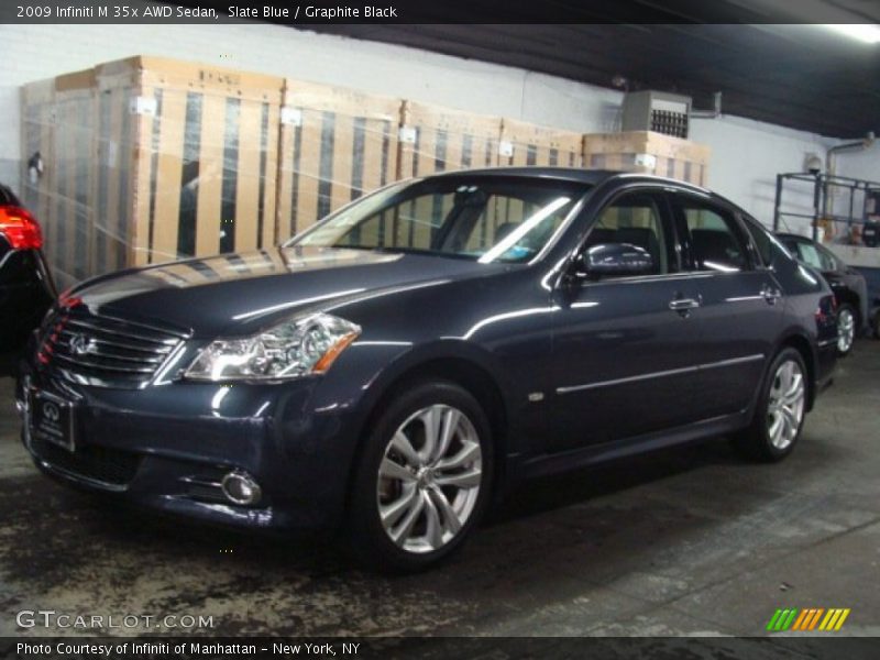 Slate Blue / Graphite Black 2009 Infiniti M 35x AWD Sedan