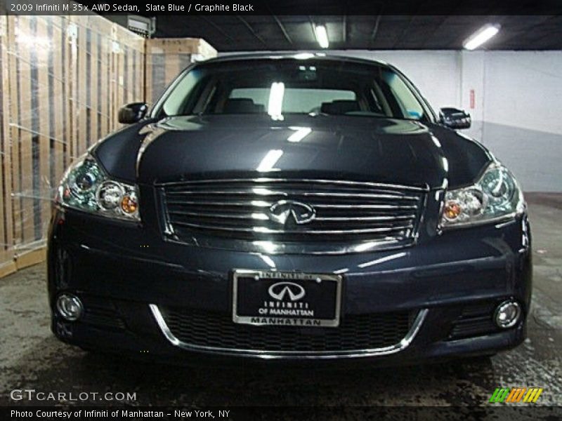 Slate Blue / Graphite Black 2009 Infiniti M 35x AWD Sedan